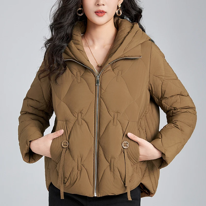 

2023 Winter Coats For Women Warm Coat Outwear 90% White Duck Down Jackets Woman Hooded Long Sleeve Women's Casual Jacket Loose