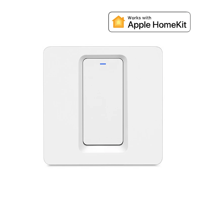 WiFi Smart Neutral Needed Button Light ON/OFF Wall Switch 1/2/3 Gang EU UK  86x86mm Work With Apple HomeKit