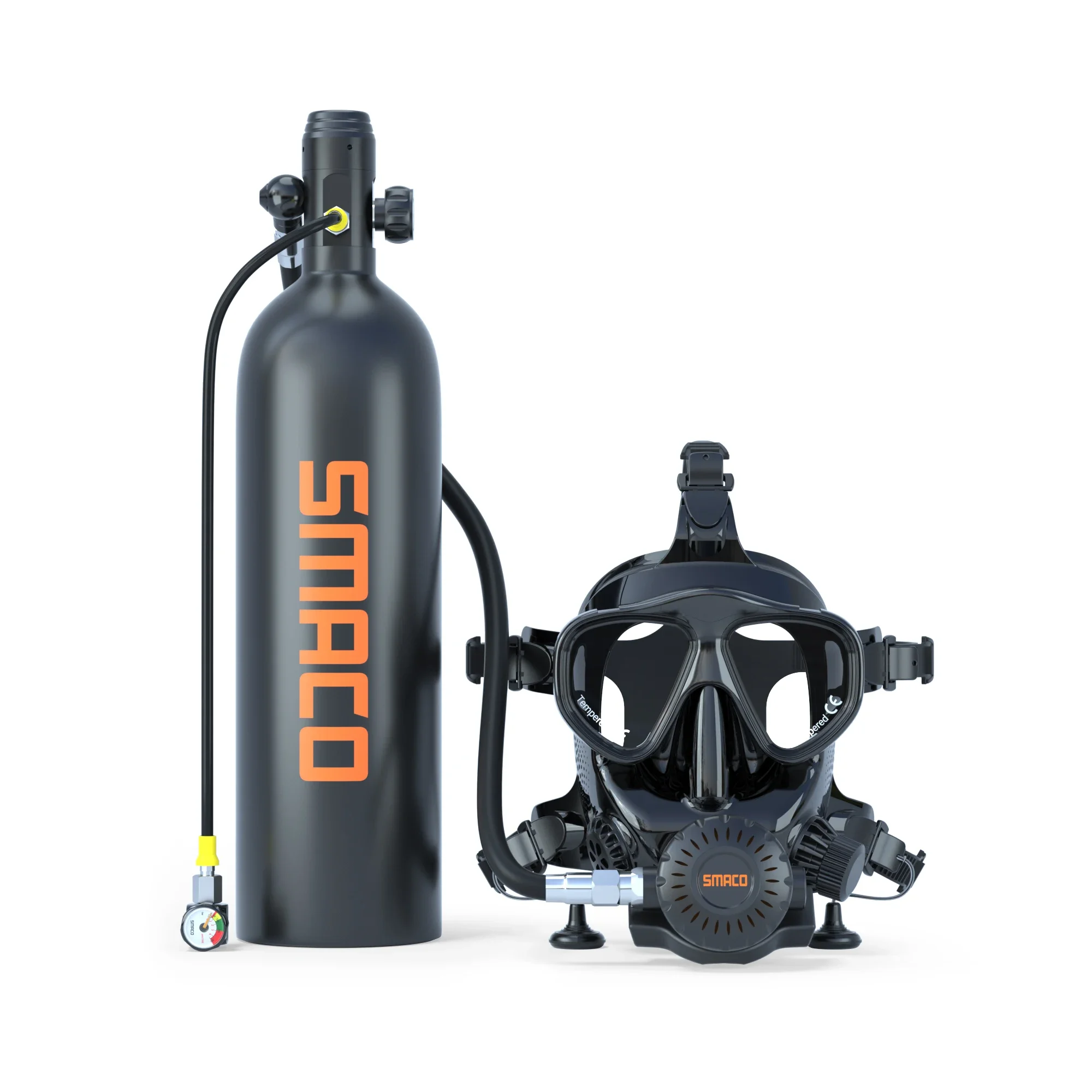NEW underwater sports Professional set of equipment M8058 full face masks with 2L scuba air tanks DIVING GEAR