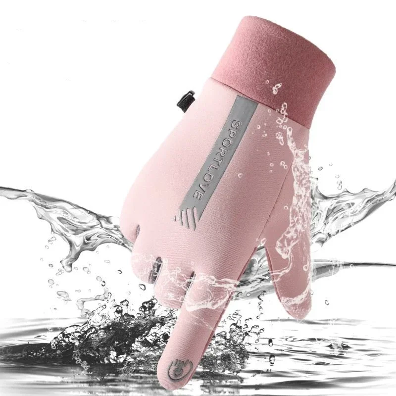 Winter Sports Warm Gloves Windproof Anti-Cold Touch Screen Skiing Gloves Water Resistant Outdoor Sports Cycling Driving Gloves
