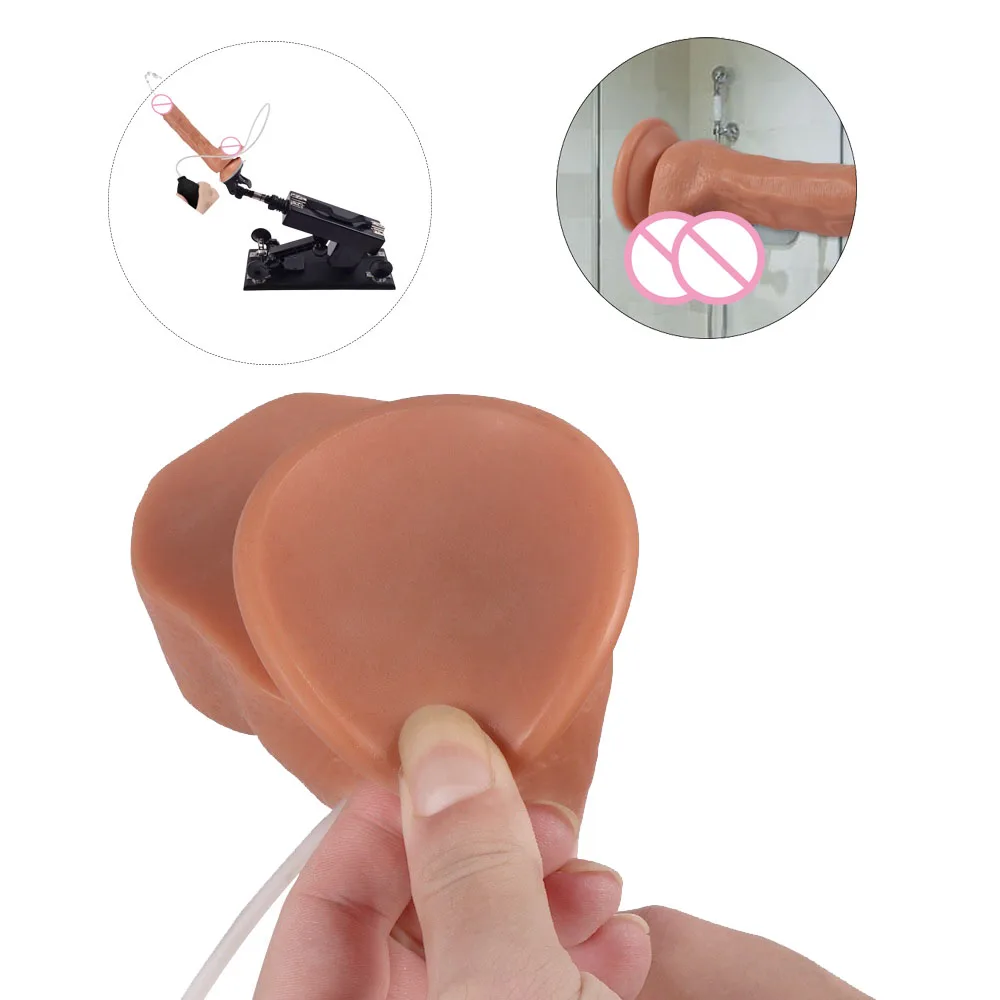 Premium Water Spray Suction Cup Dildo Sex Toys Sucker with 3XLR Connector for Sex Machine Attachments Adult Masturbation Novel sex toy