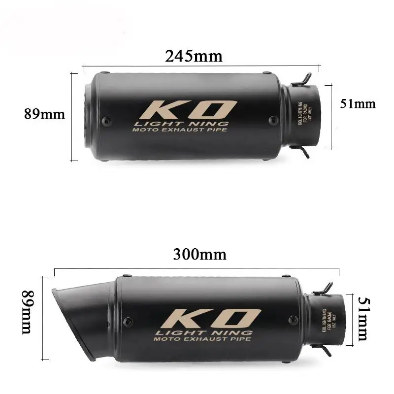 51mm Motorcycles Exhaust System For Aprilia GPR250R GPR250S 21-22 Muffler Front Link Pipe Stainless Steel Slip On With DB Killer - Image 4