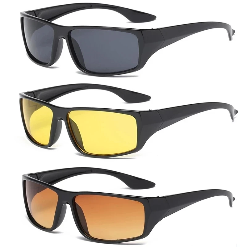  Car Anti-Glare Night Goggles Sunglasses Motorcycle Driving Glasses Night-Vision Glasses Protective UV400 Drivers Goggles
