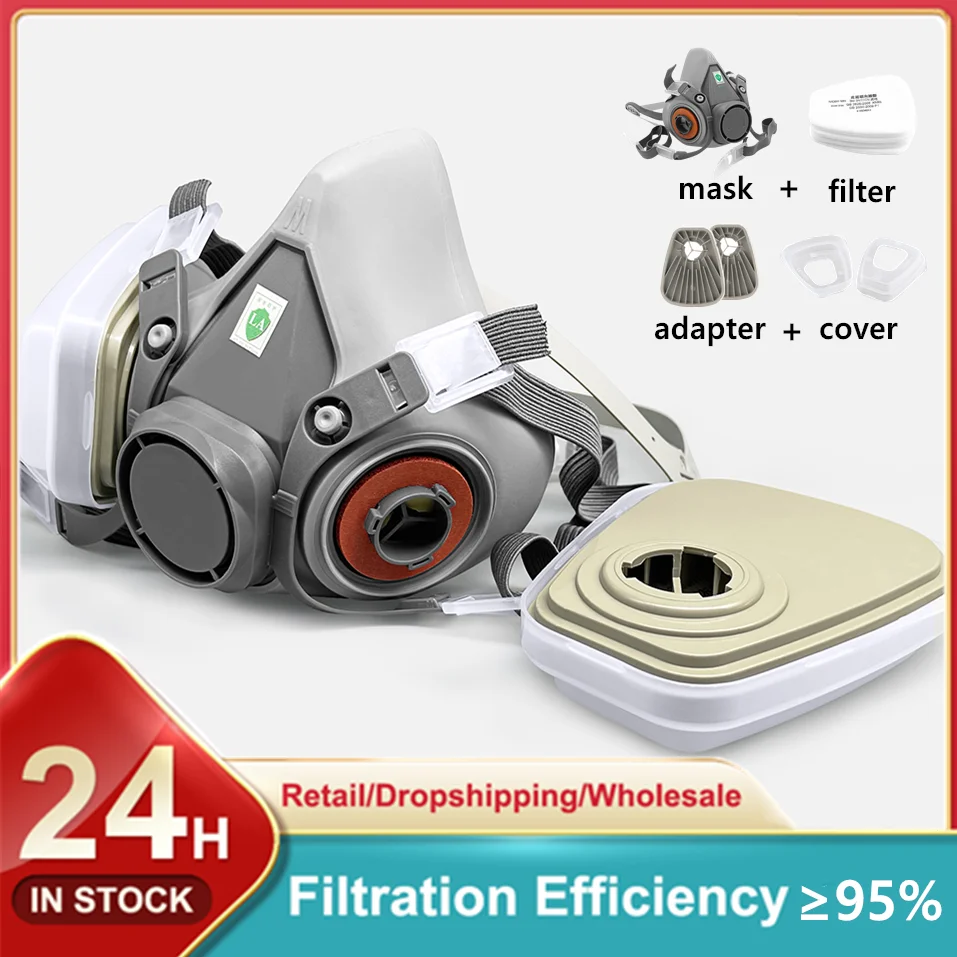 Enhanced Safety Respirator Mask with Particle Filters for Industrial and Paint Applications