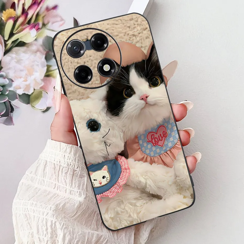 Sleek Black Silicon Soft TPU Phone Case - Modern Design Back Cover