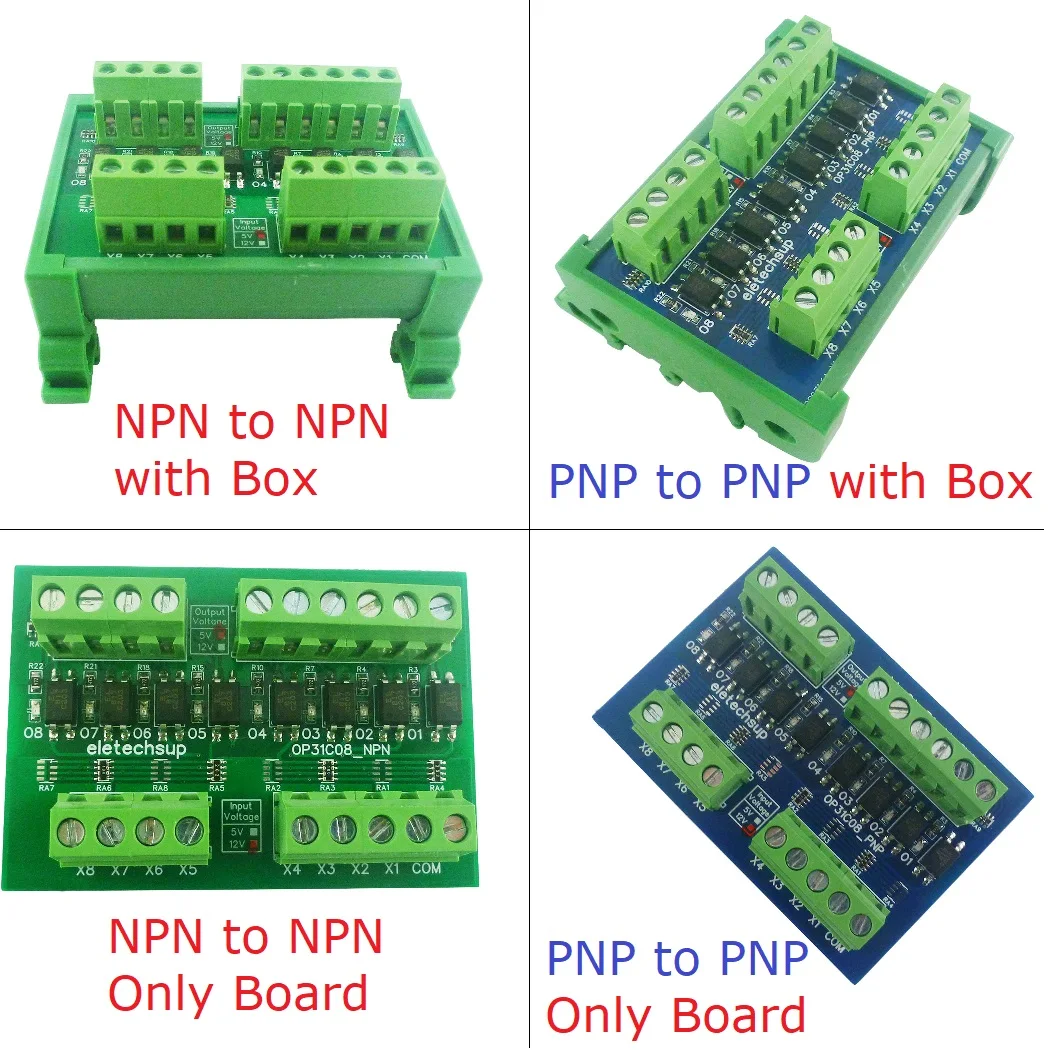 DC 3.3V/5V/12V/24V 디지털 로직 레벨 변환 모듈 PNP/NPN-NPN PNP MCU PLC IO 스위치 신호 절연 보호 보드