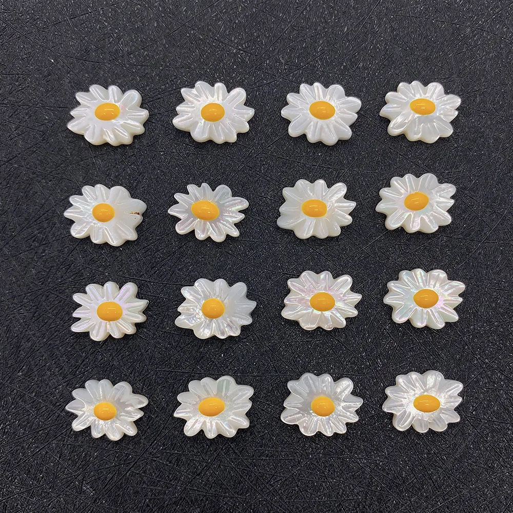 Natural Shell Beads Mother of pearl Shell Flower Jewelry DIY Making