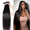 Brazilian 30 40 Inch Raw Virgin Unprocessed Human Hair Extensions Bone Straight Human Hair Weave Bundles 1/3/4 Pcs Double Wefts 1