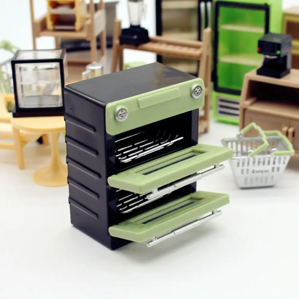 Resin Crafts 1/12 Dollhouse Simulation Refrigerator Mini Furniture Ornaments Bilayer Mini Simulation Freezer Model