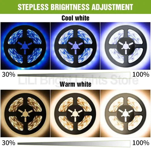 PIR LED 모션 센서 LED 스트립 램프, 5V LED 캐비닛 아래 램프 테이프 리본 다이오드 라이트, 배터리 전원 TV 백라이트 조명 2