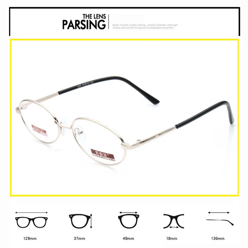 Ahora Retro Metal Oval Frame Reading Glasses For Women Resin Lens Portable Eyewear Lady Vintage Presbyopic Eyeglasses +1.0 to +4 6