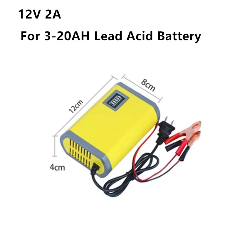 Heltec 12V 24V 2A 6A 8A Lead Acid Battery Charger Full Automatic AGM VRLA GEL Motor Auto Charger With LCD Display AC 110V 220V