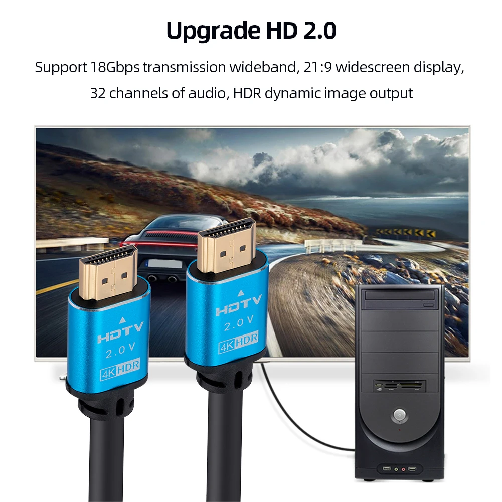 ǻ ƮϿ HDMI ȣȯ 2.0 ̺,  2.0 ڵ, 3D Ŀ ̺, 18Gbps, 4K 60HZ 