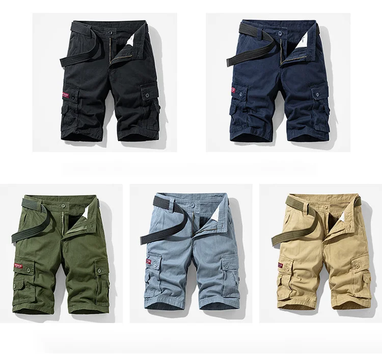 pantaloncini estivi da uomo pantaloncini da lavoro multitasche alla moda sottili e casual 95555_voghion.com