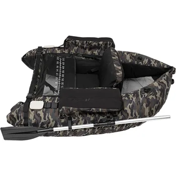 Inflatable Fishing Boat Outdoor Fishing Float Tube Portable Fishing Raft Capacity 286.6 Lbs Adjustable Backrest (90-180°) 2