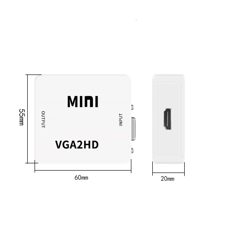 VGA-HDMI ȣȯ   VGA HD 1080P  ̺ ȯ, PC Ʈ TV ڽ ǻ ÷ 