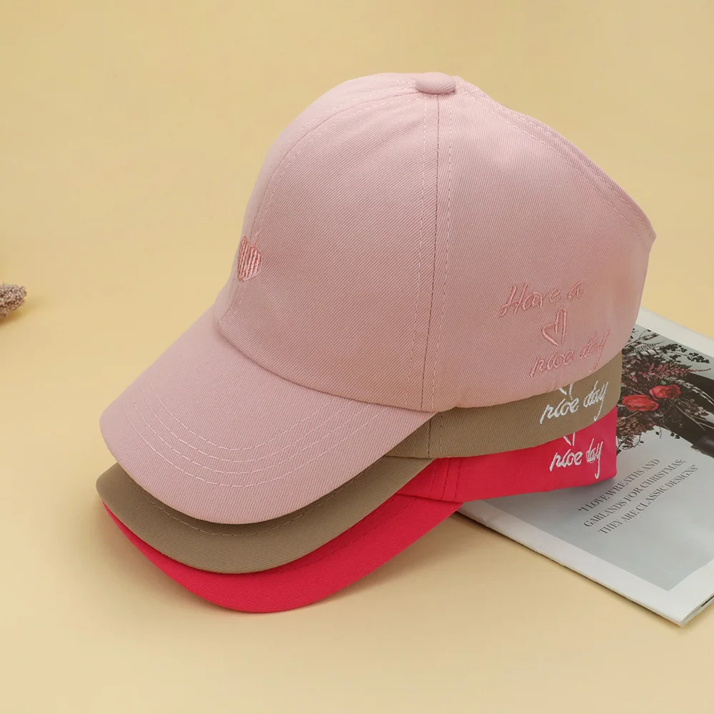 Baseball Cap Children Summer Cap Tie High Ponytail Children Sun Visor Hats Baseball Empty Tail Embroidery Casual Simple