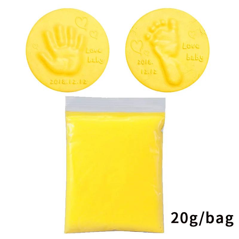 infant photoshoot Baby Footprint Clay  Baby DIY Hand Print Footprint Imprint Baby Care Non-toxic Clay Kit Casting Parent-child Hand Ink Pad Toys newborn baby souvenirs	 Baby Souvenirs