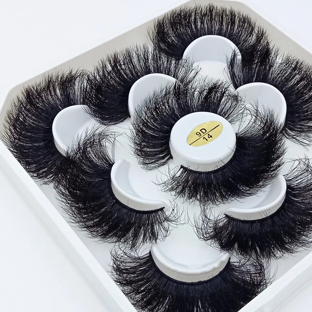 New5Pairs1525mm3DMinkLashesWholesalesNaturalFalseEyelashesExtensioneyelashes