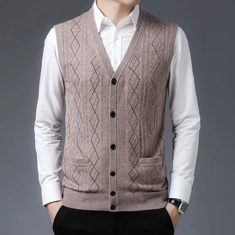 

2022 New Design Para Hombre Causal Homme Wool Sweter Pullovers Men's Sweater Knit Vest Male
