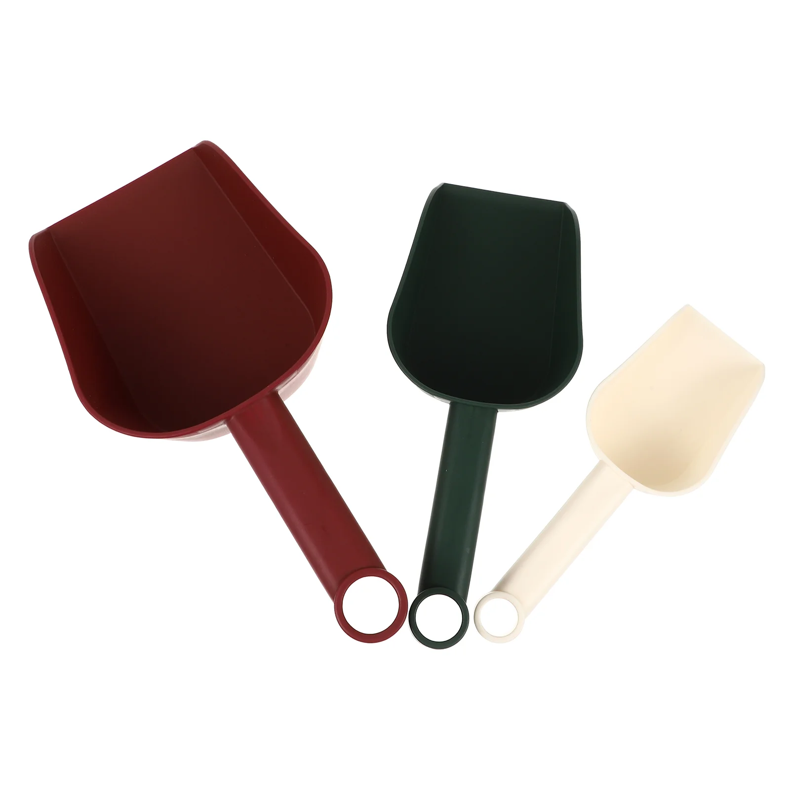 3 Pcs Pp Plastic Soil Planting Tools Garden Shovels Scoops Household Red Growing