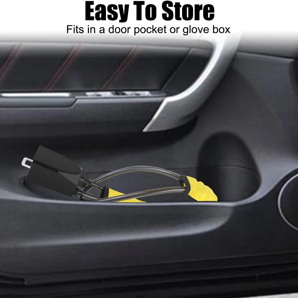 Car Steering Wheel Lock Universal Anti Theft Car Device with 3 Keys Seat Belt Lock For Truck SUV Van RV Accessories