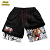 Stylish Anime Baki Hanma Graphic Shorts for Men Athletic Gym Workout 2 in 1 Shorts with Compression Liner Fitness Activewear 1