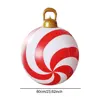 24 Inch Light Up PVC Inflatable Christmas Ball Outdoor Christmas Decorations with Light and Remote New Years Christmas Ornaments 5