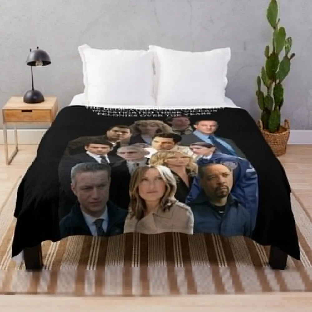 SVU Dedicated Detectives Throw Blanket Hairy Warm funny gift Blankets avezano merry christmas gift blanket new year santa claus flannel throw blankets bedding couch printed soft warm bedspread