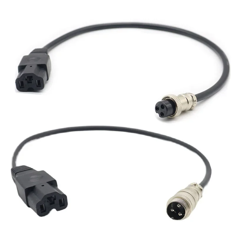 케이블 포함 3 핀 캐논 전원 코드 변환 암수 플러그 소켓, 전기 휠체어 자전거..