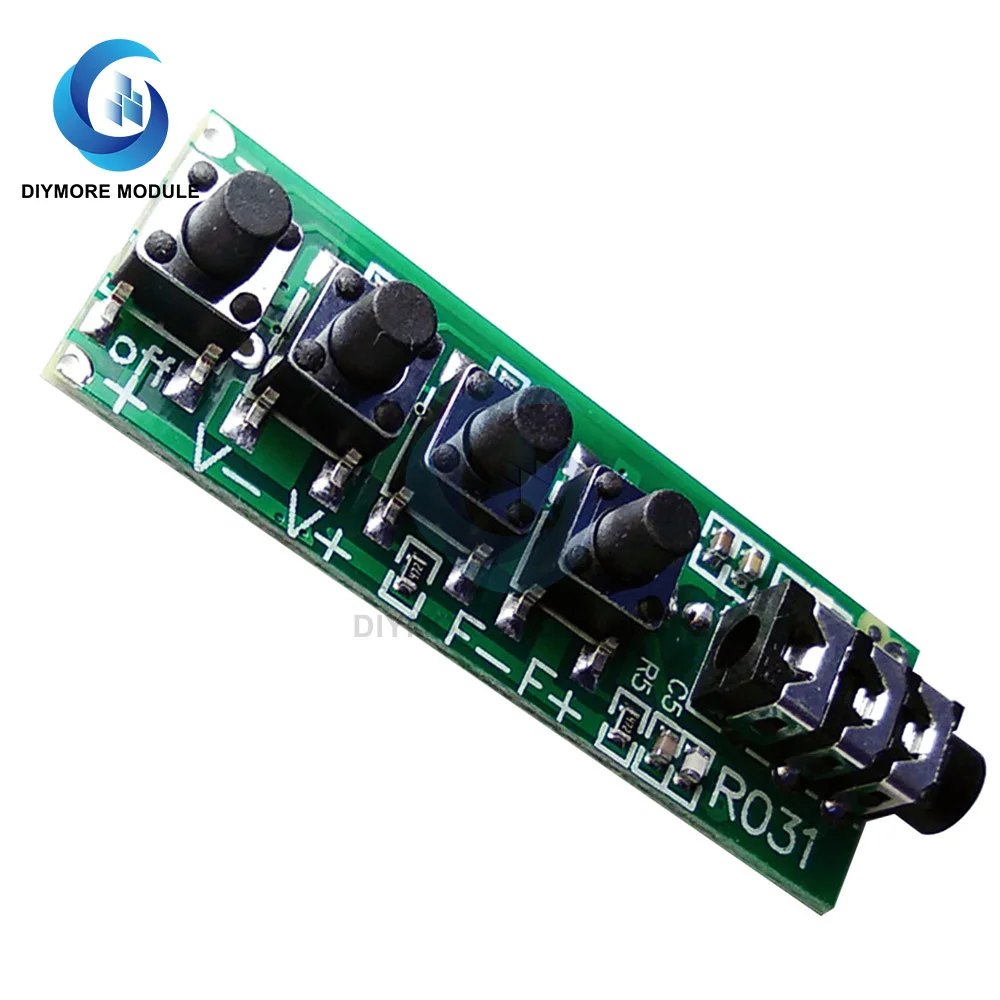 Two Channel Stereo VHF FM Radio Module FM Receiver Board 76MHz~108MHz DC 3.7V 18V