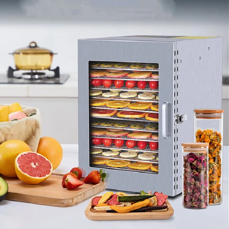 12-Layer CNC Button Dryer Household Stainless Steel Fruit, Vegetable And Dried Fruit Machine Pet Food Dehydration Air Dryer Home 6