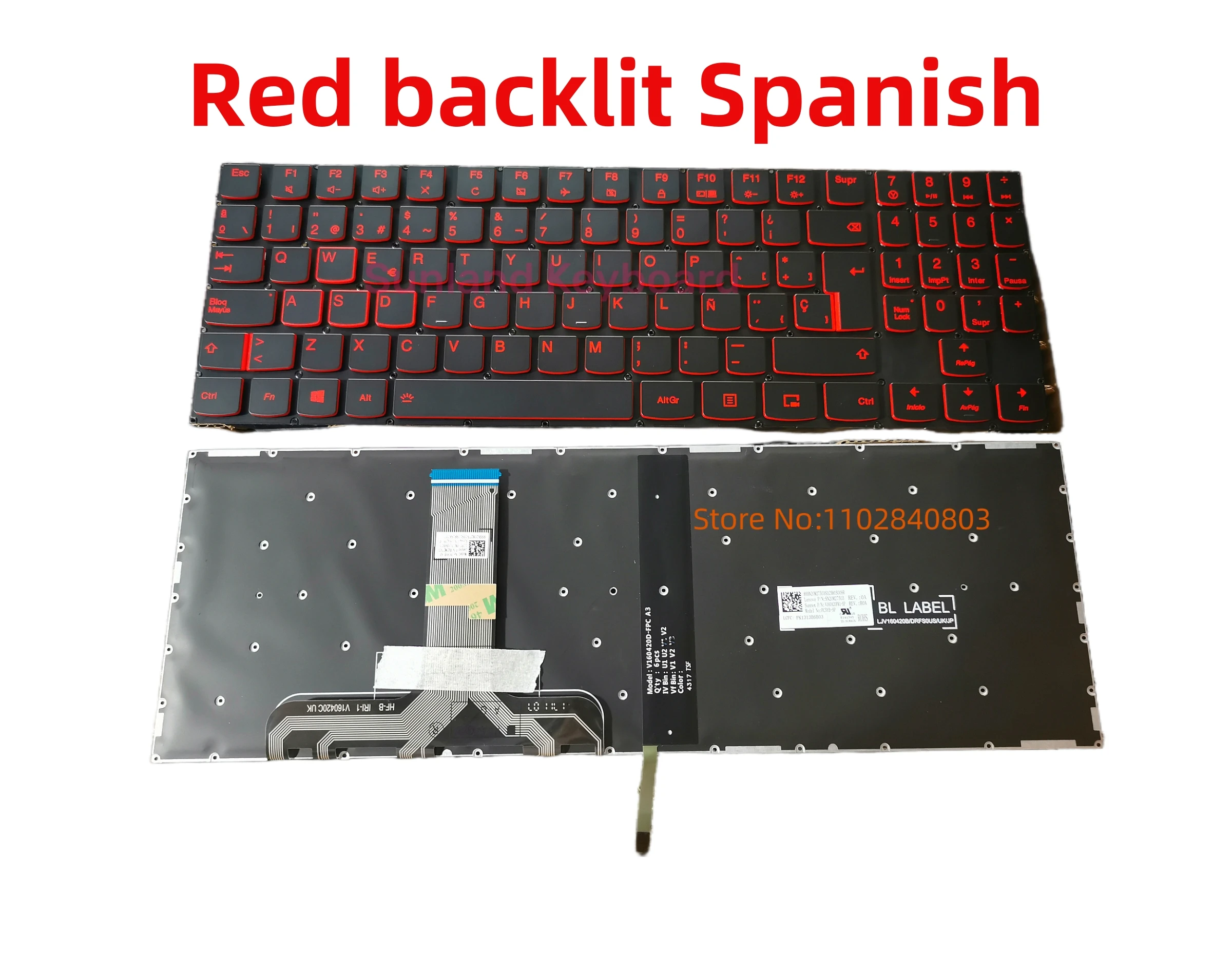 Lenovo Legion Y520 Y520-15IKB Y720 Y720-15IKB R720 R720-15IKB 백라이트 용 새로운 스페인어 포르투갈어 PT 프랑스어 헝가리어 HG 키보드