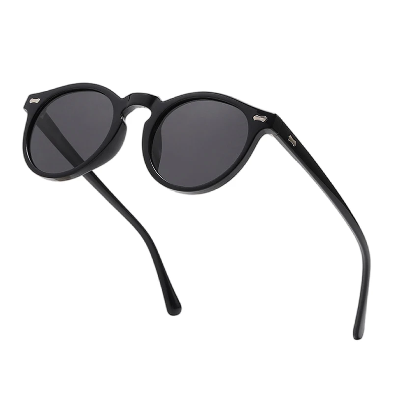 Vintage-Style Unisex Polarized Round Sunglasses - Fashionable Retro Eyewear
