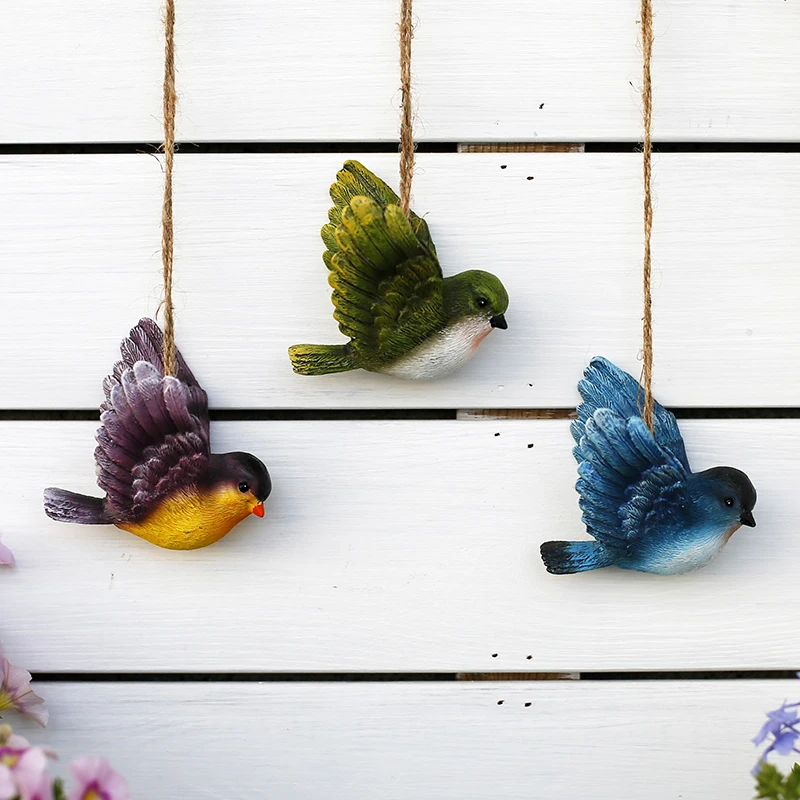 

Bird Wall Hanging Decoration Garden Pendant Balcony Layout Creative Wall Hanging Parts Outdoor Courtyard Resin Decorations