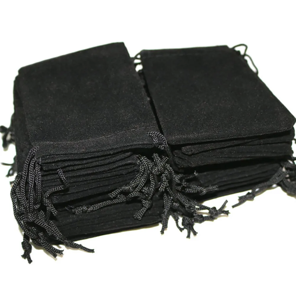 5Pcs 전기 헤어 드라이어 드로스트링 가방 블랙 20x25cm 플란넬 다목적 린트 보관 주머니 쥬얼리 선물 주최자