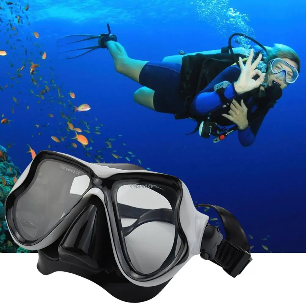 цена Diving Goggles  Portable Wide Vision Professional  Adult Glare-resistant Silicone Swimming Goggles Swimming Accessories