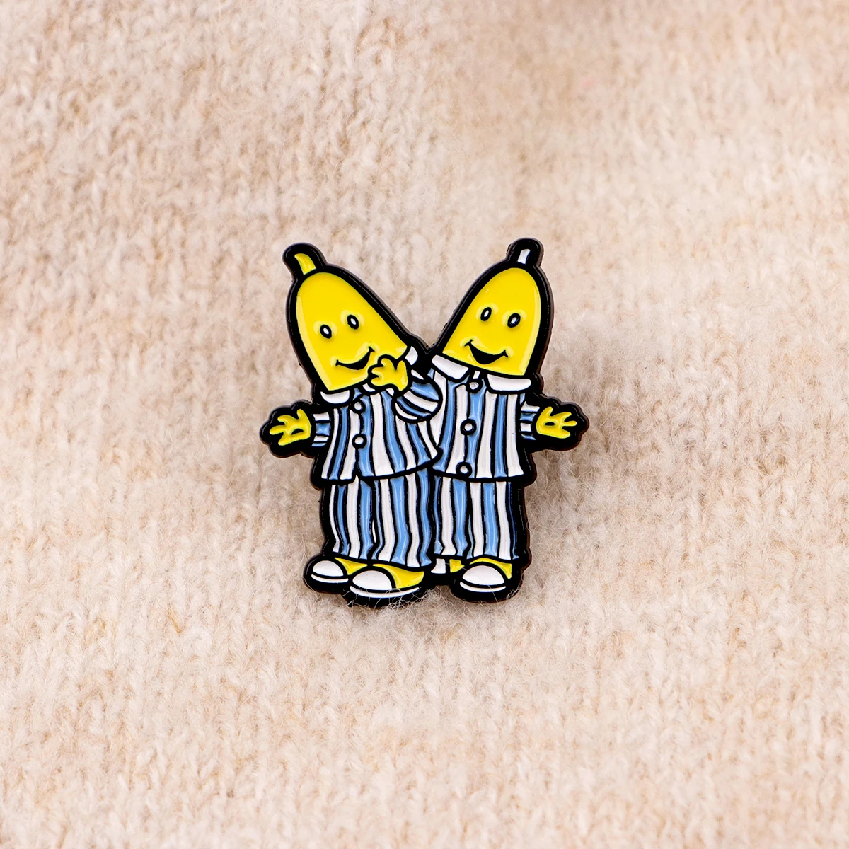 Lustige Pyjama-Bananen-Mann Emaille-Pins Cartoon-Frucht-Brosche Anstecknadel für Rucksack Kleidung Accessoires Modeschmuck Geschenke – Detail 7