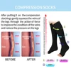 Compression Socks S-XXL Medical Prevent Varicose Veins Toeless Support Hose for Women Men 1 Pairs 2
