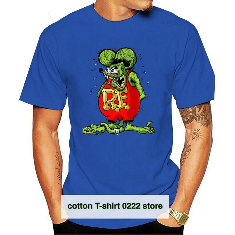 

Rat Fink Cartoon T Shirt Cotton Men's Casual Short Sleeve T Shirt
