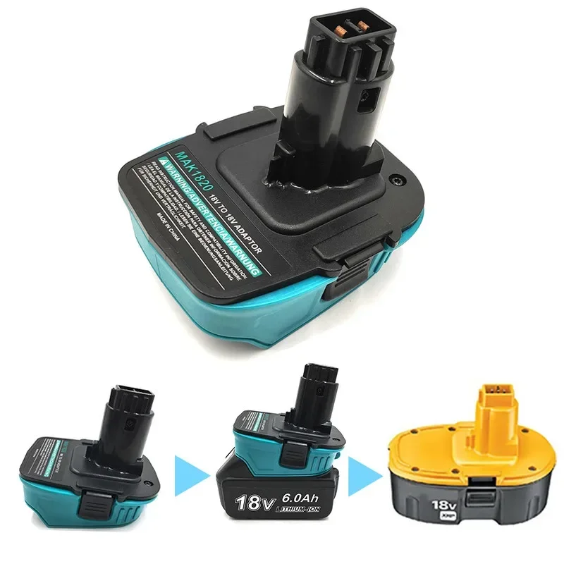 

New MAK1820 Battery Adapter For Makita 18V Li-Ion Battery BL1830 BL1860 Convert To for Dewalt DC9096 Ni-Cd Ni-Mh Batteries Tools