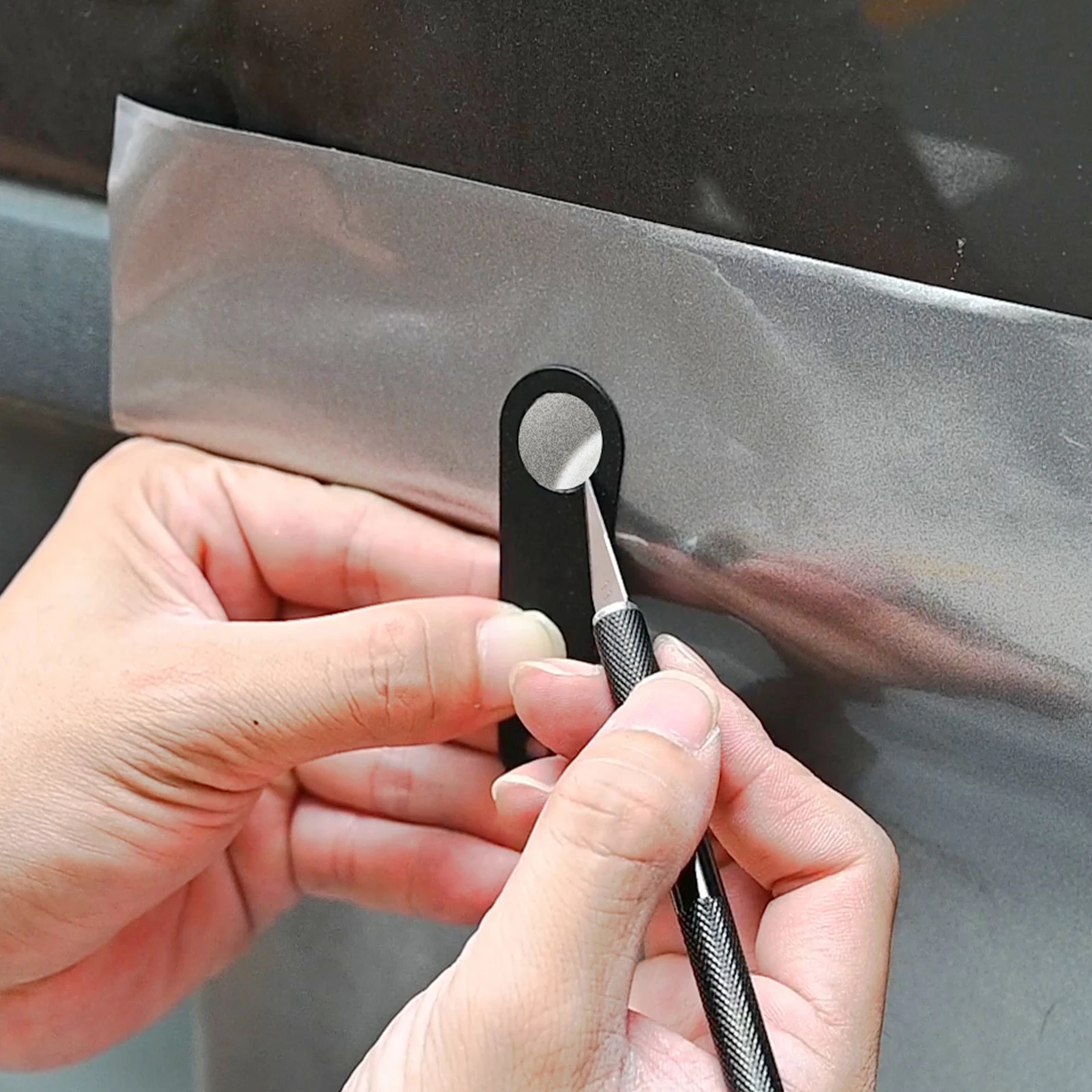 Car Wrapping Tools EHDIS Cutting Template for Parking Sensor Carbon Fiber Wrap Vinyl 13~25mm Metal Circle Gauge