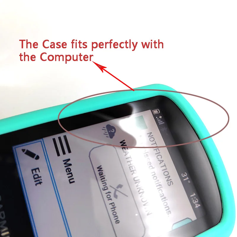 Silicone Rubber Bike Computer Protective Case with Screen Protector