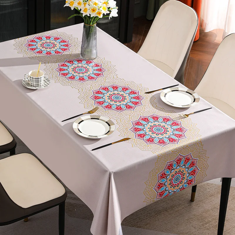 

The new is waterproof and oil-proof and washes free Chinese classical PVC tablecloth table mat