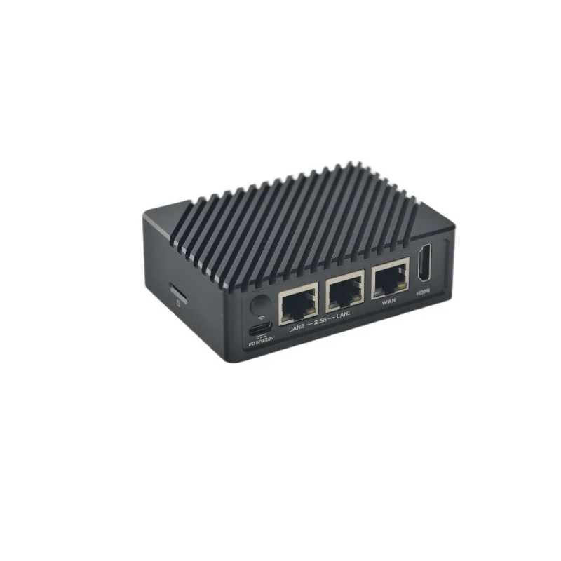 Single Board Computer Mini Development Board Smart Router NanoPi R5S Router Dual 2.5G+Gigabit Mini Development Board CNC All Metal Housing RK3568