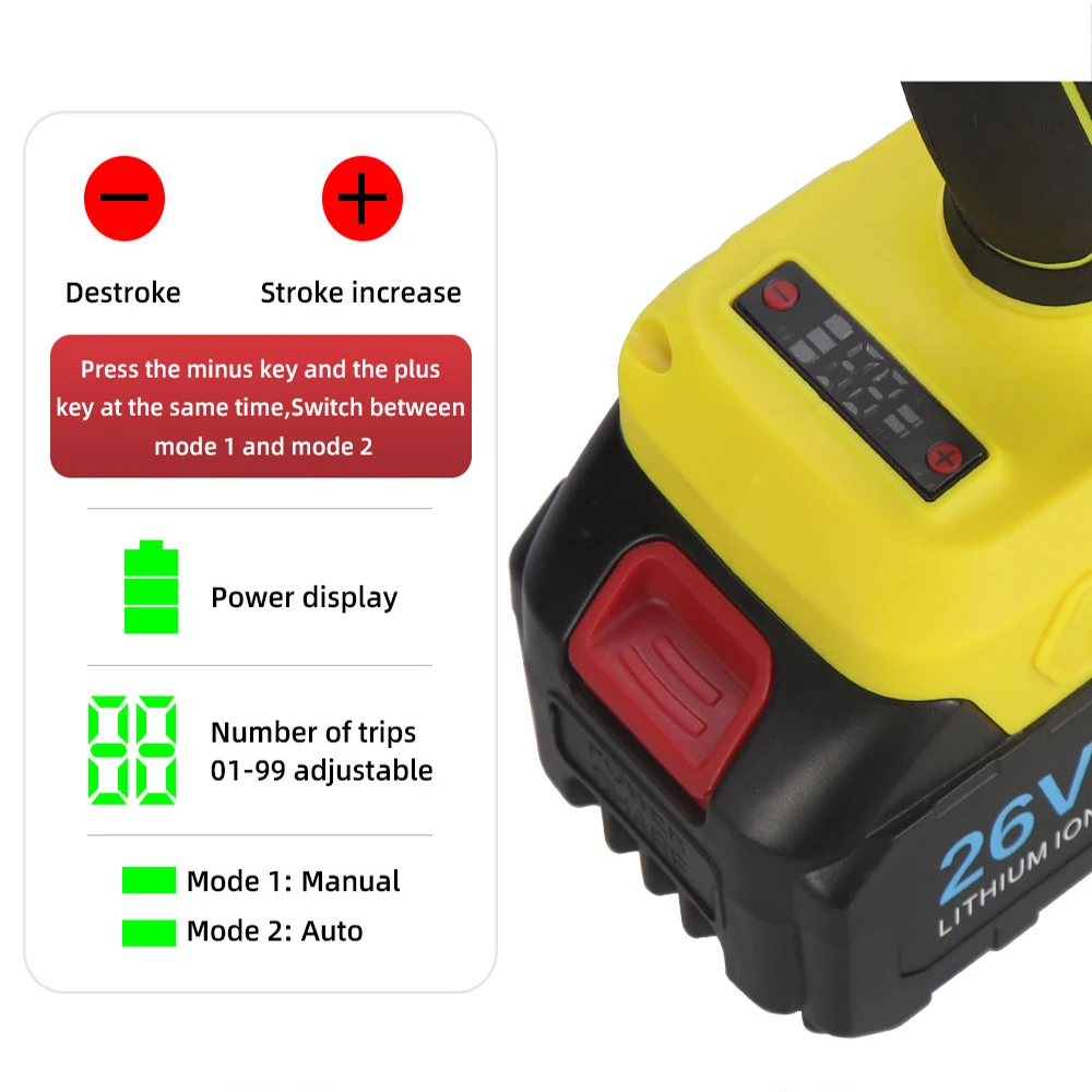 HIFESON Electric Rivet Gun Rechargeable Automatic Rivet Nut Gun Riveting Tool Nut Head M3-M10 Without Battery 4