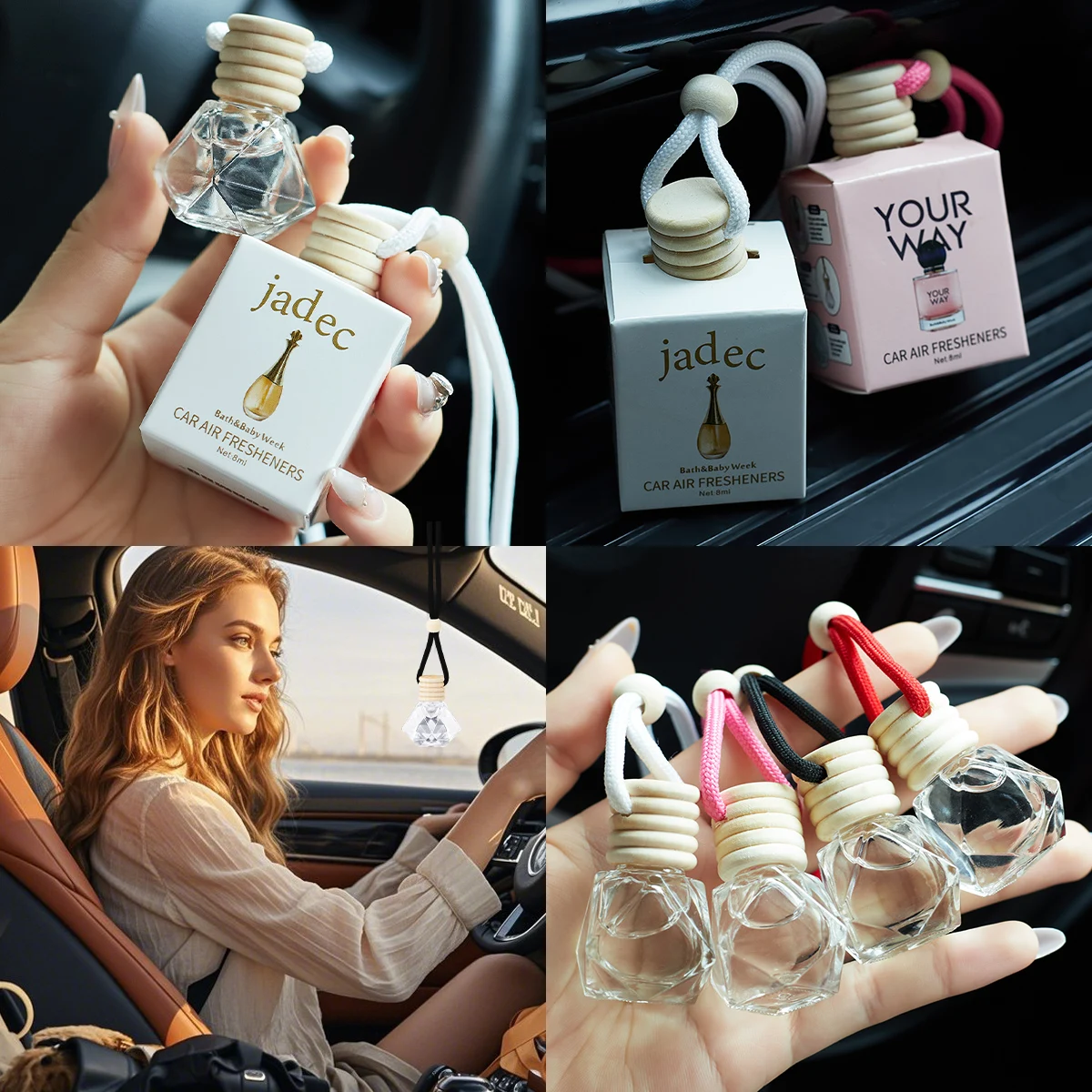 Perfume bottle car perfume long-term car air freshener perfume used for interior accessories keep charming and fresh