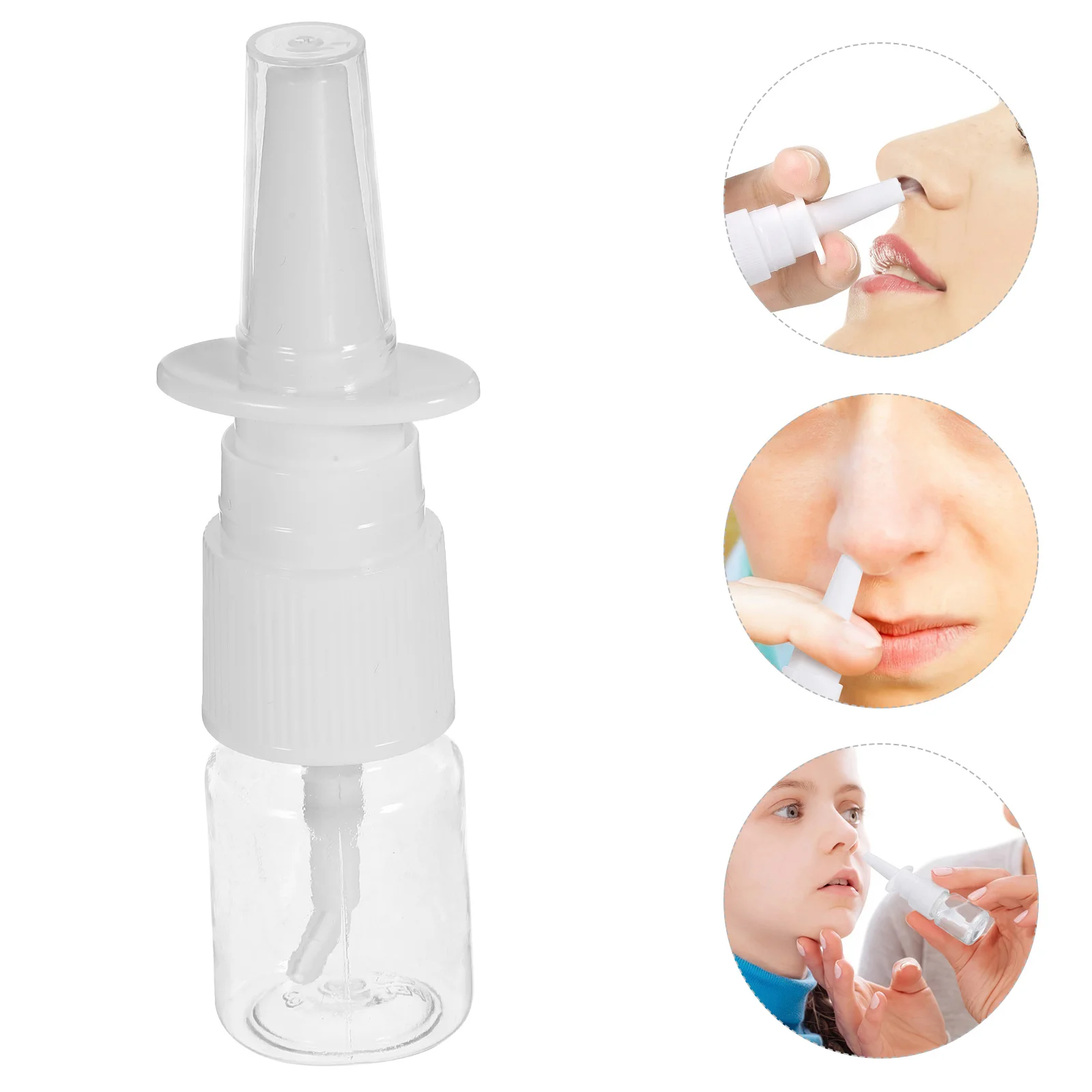 

Прозрачная бутылка с распылителем 15 мл Пустой насос для назальных средств распылитель, многоразовый дорожный размерный пластиковый распылитель