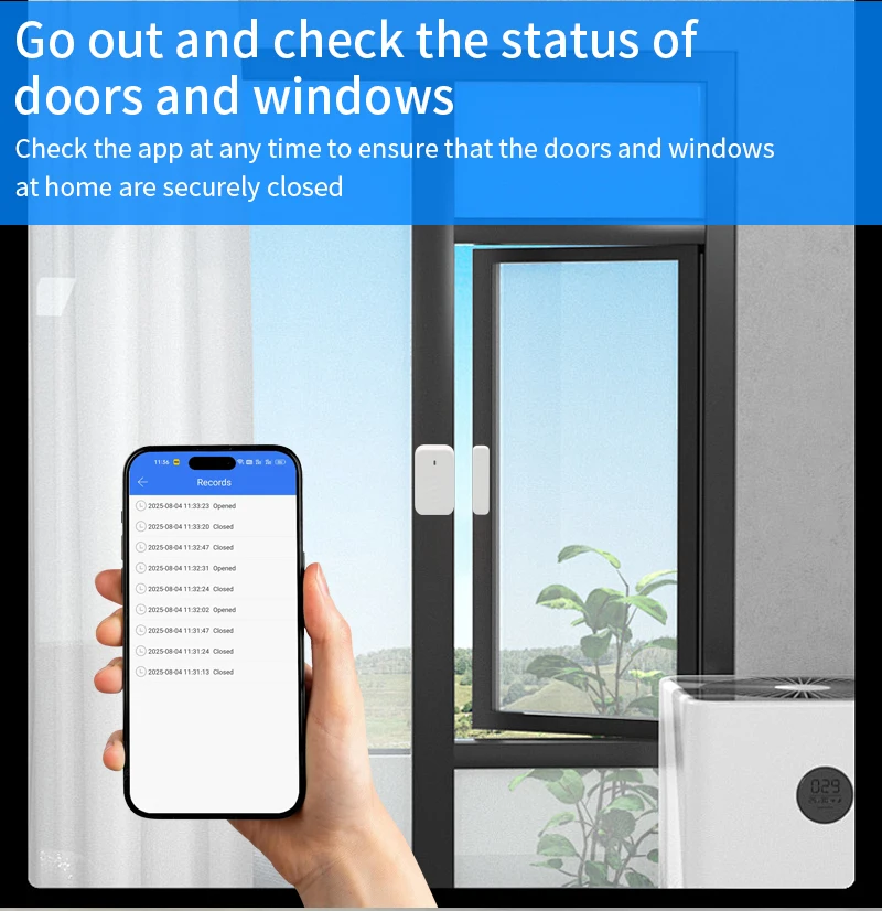 DS3 TTLOCK 2.4G WIFI Lock Compatible Door Sensor Door Contact Status Detectio