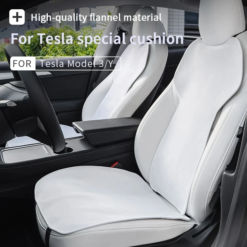 

For Tesla Model 3 2019-21 2022 23 Model y seat Cover linen Cushion Breathable Sweatproof Four Seasons Seat Cover Car Accessories